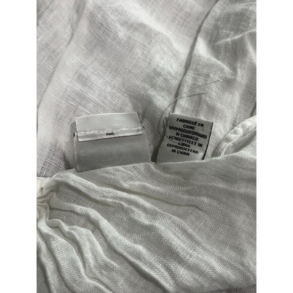 Rachel Zoe White Linen Sleeveless Maxi Dress With Braided Straps & Side Slits - - Picture 7 of 9